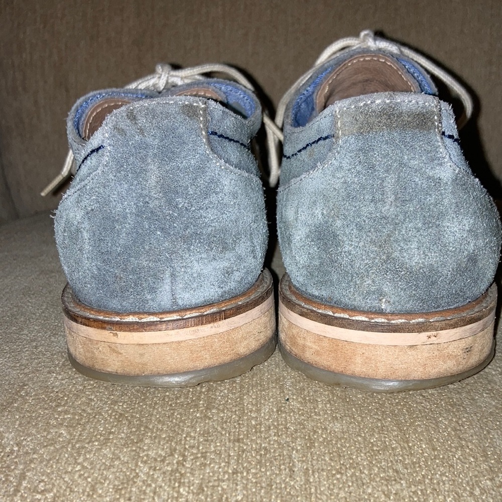 BEN SHERMAN Grey Suede Leather Derby Oxford Dress Shoes Mens Size 8 - Picture 5 of 11